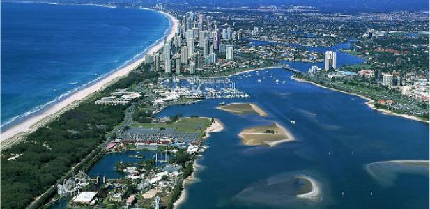 Gold Coast Accommodation Surf Beach Aerial View
